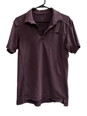 Arc'teryx Polo Shirt Plum Purple Short Sleeve Performance Top Size Large